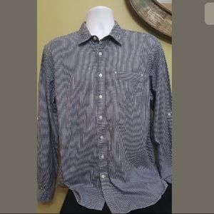 Thomas Pink Casual Pin Striped Casual Button Down